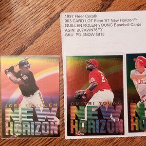 1997 Fleer Corp® 003 CARD LOT Fleer '97 New Horizon™ GUILLEN ROLEN YOUNG